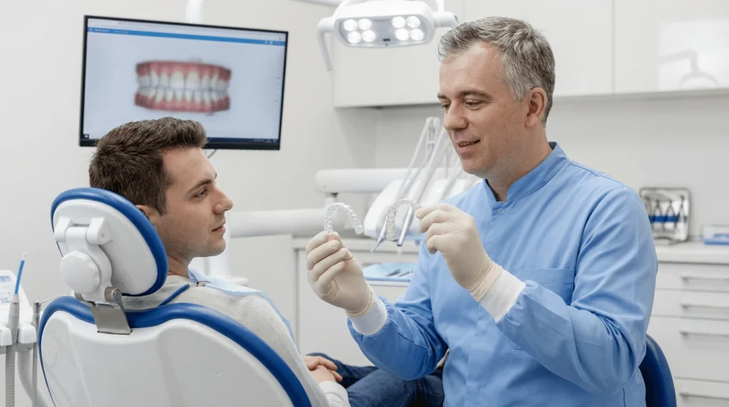 mascherine per denti trasparenti